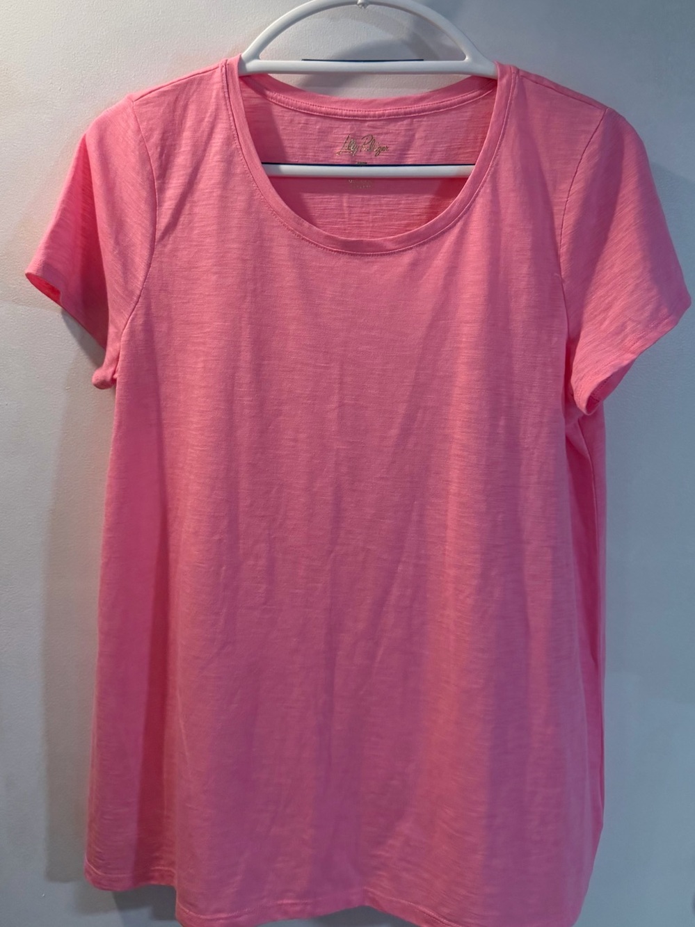 Lilly Pulitzer Bright Pink Scoop Neck Short Sleeve Tee